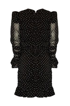 Short Black Dress With White Polka Dots ROTATE | 115224000