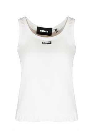 White Cotton Tank Shirt ROTATE | 115281400