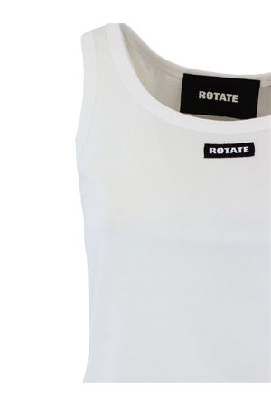 White Cotton Tank Shirt ROTATE | 115281400