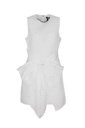 Short Sleeveless Dress In White Cotton ROTATE | 115302400