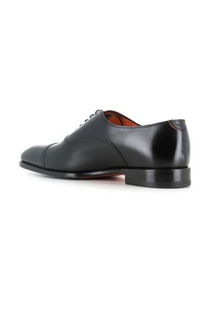 Black brushed leather Oxfords SANTONI | MCAD18883JJ6BNTGN01.