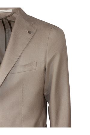 Blazer in beige virgin wool, silk and linen blend TAGLIATORE | 1SMC22K440062T3226
