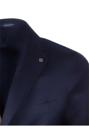 Blazer in misto lana e seta blu TAGLIATORE | 1SMC22K520109B3238