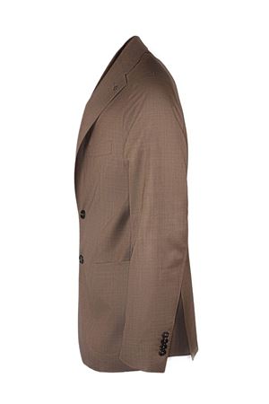 Blazer in misto lana e seta marrone TAGLIATORE | 1SMC22K520109M3240
