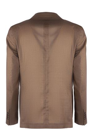 Blazer in misto lana e seta marrone TAGLIATORE | 1SMC22K520109M3240
