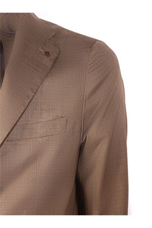 Blazer in misto lana e seta marrone TAGLIATORE | 1SMC22K520109M3240