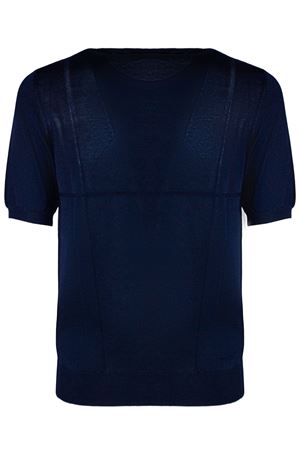 T-shirt in cotone blu TAGLIATORE | BURTONPWE26BLU