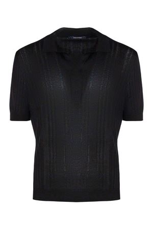 Polo in seta nera TAGLIATORE | DARNELGSE26099