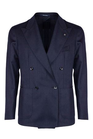 Giacca sartoriale doppiopetto in lana vergine blu TAGLIATORE | GWARNER2DK120187B1131