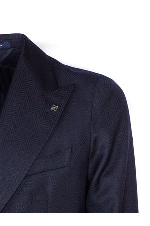 Giacca sartoriale doppiopetto in lana vergine blu TAGLIATORE | GWARNER2DK120187B1131