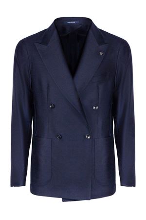 Giacca sartoriale doppiopetto in lana vergine blu TAGLIATORE | GWARNER2DK150155B3198