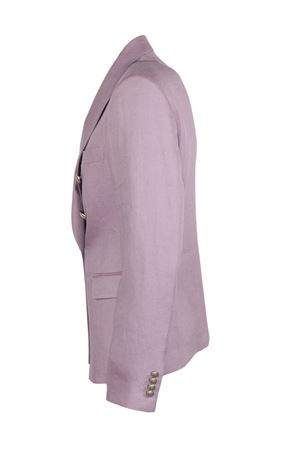 Double-breasted blazer in wisteria linen TAGLIATORE | JALICYA10B260019EY833