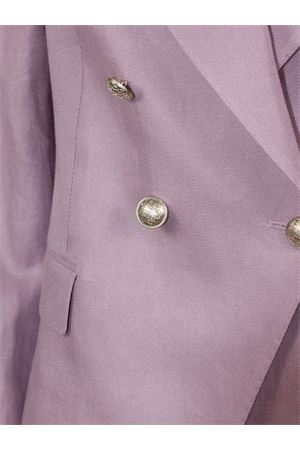 Double-breasted blazer in wisteria linen TAGLIATORE | JALICYA10B260019EY833