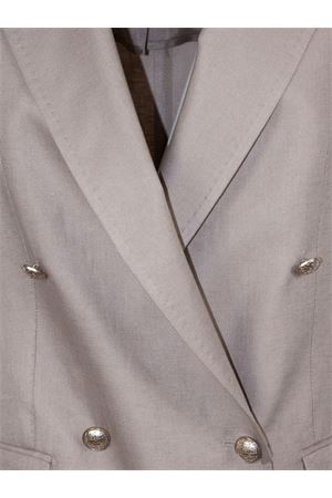 Tailored beige linen waistcoat TAGLIATORE | JBERNICE340021ET818