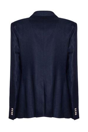 Double-breasted blazer in blue linen and viscose TAGLIATORE | JPARIGI10B340351EB992
