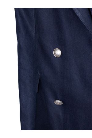 Double-breasted blazer in blue linen and viscose TAGLIATORE | JPARIGI10B340351EB992