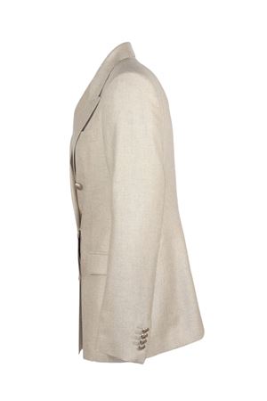 Beige silk double-breasted blazer TAGLIATORE | JPARIGI10B440044A1019