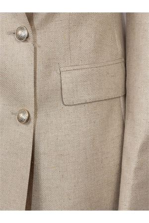 Beige silk double-breasted blazer TAGLIATORE | JPARIGI10B440044A1019