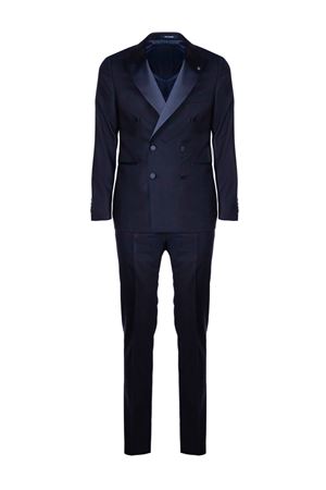 Tailored suit in dark blue Super 110's virgin wool TAGLIATORE | SFBR10A01060004B5083