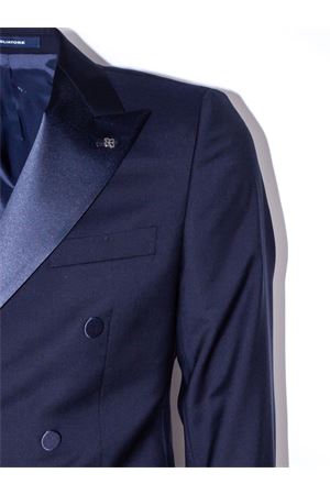 Tailored suit in dark blue Super 110's virgin wool TAGLIATORE | SFBR10A01060004B5083