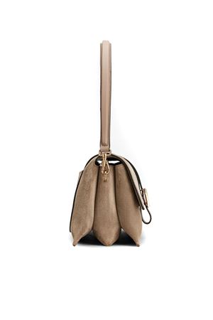 Borsa Flap T Timeless in Pelle Scamosciata Marrone Mini TOD'S | XBWTSEC9100P3A5L26