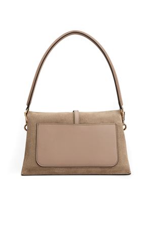 Borsa Flap T Timeless in Pelle Scamosciata Marrone Mini TOD'S | XBWTSEC9100P3A5L26