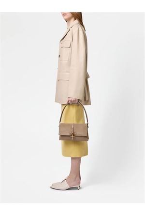 Borsa Flap T Timeless in Pelle Scamosciata Marrone Mini TOD'S | XBWTSEC9100P3A5L26