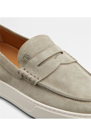 Mocassino in pelle di vitello scamosciata beige TOD'S | XXM04L00640RE0C405