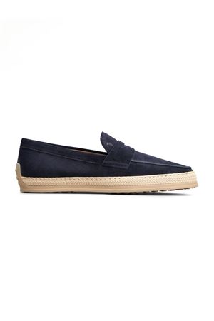 Mocassino in Pelle Scamosciata Blu TOD'S | XXM0TV0FQ80BYEU824