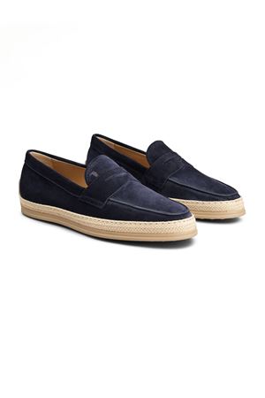 Mocassino in Pelle Scamosciata Blu TOD'S | XXM0TV0FQ80BYEU824