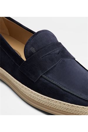 Mocassino in Pelle Scamosciata Blu TOD'S | XXM0TV0FQ80BYEU824