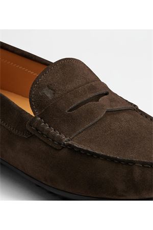 City Gommino Loafers in Suede Marrone TOD'S | XXM76L0JM30RE0S800