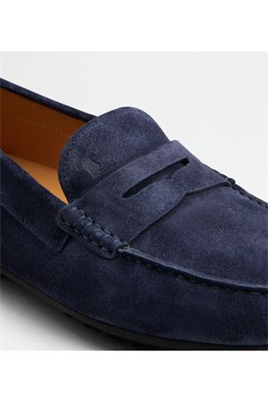 City Gommino Loafers in Suede Blu TOD'S | XXM76L0JM30RE0U820