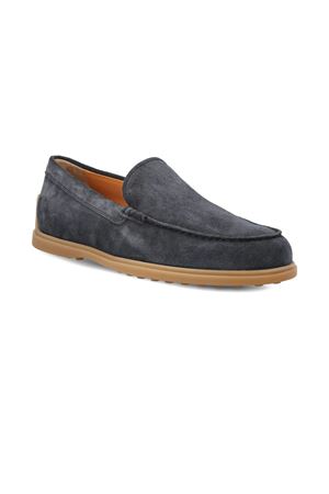 Mocassino Pantofola in Pelle Scamosciata blu TOD'S | XXM78L0AJ30RE0U835
