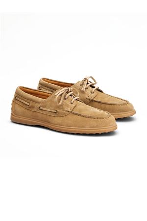 Scarpa da Barca in Pelle Scamosciata beige TOD'S | XXM78L0JP00RE0C801