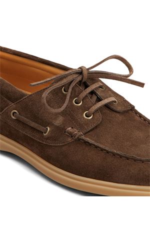 Scarpa da Barca in Pelle Scamosciata marrone TOD'S | XXM78L0JP00RE0S611