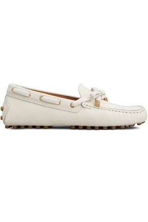 Gommino Loafers in White Leather TOD'S | XXW22L0KB00N6MB015