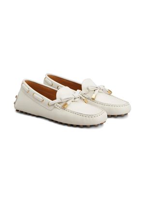 Gommino Loafers in White Leather TOD'S | XXW22L0KB00N6MB015