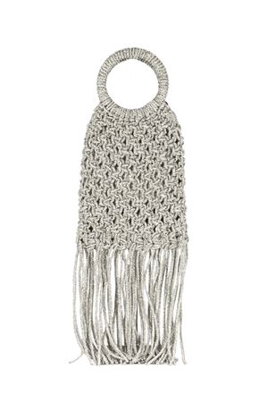 Maronti bag in silver rhinestone knit TWENTYFOURHAITCH | BAG0004562PARG