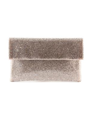 Nyalis clutch bag in light powder pink rhinestone knit TWENTYFOURHAITCH | BAG0006262PCIP