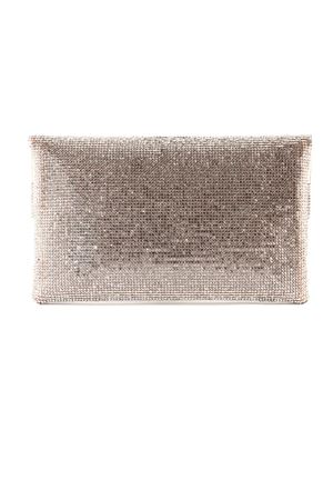 Nyalis clutch bag in light powder pink rhinestone knit TWENTYFOURHAITCH | BAG0006262PCIP