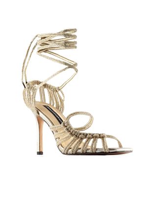 Sandalo Molì Oro con lacci alla caviglia TWENTYFOURHAITCH | S0109ORO62PORO