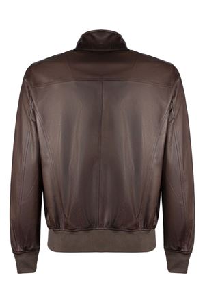 Bomber Fox in pelle di agnello marrone scuro VOLFAGLI | FOX18SFVISONE