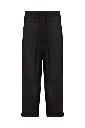 Pantalone misto lino nero WOC | 026PA145LI09