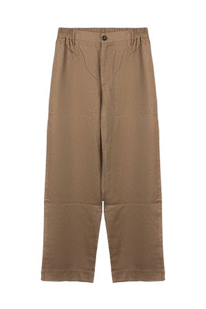Pantalone misto lino marrone WOC | 026PA145LI11