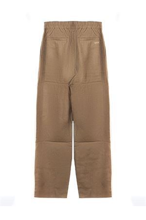 Pantalone misto lino marrone WOC | 026PA145LI11