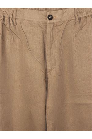 Pantalone misto lino marrone WOC | 026PA145LI11