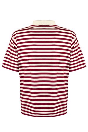 Polo in cotone bianco crema e rosso WOC | 026PO176RI103