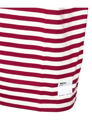 Polo in cotone bianco crema e rosso WOC | 026PO176RI103