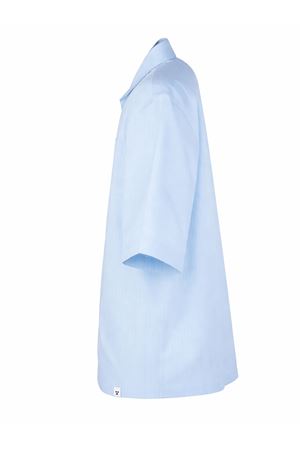 Camicia in cotone azzurra a righe sottili WOC | 026ST171PO111